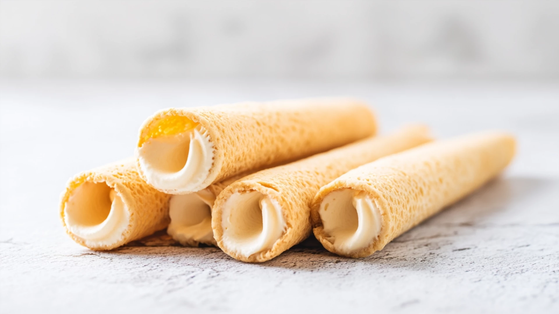 Фото блюда: Хрустящие вафельные трубочки со сгущенкой для сладкого настроения