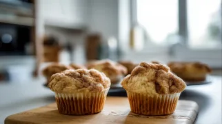 Фото рецепта: Яблочные маффины с корицей