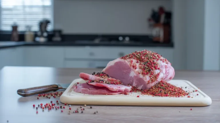 Фото блюда: Запеченная нога барана с розовым перцем с насыщенным ароматом специй