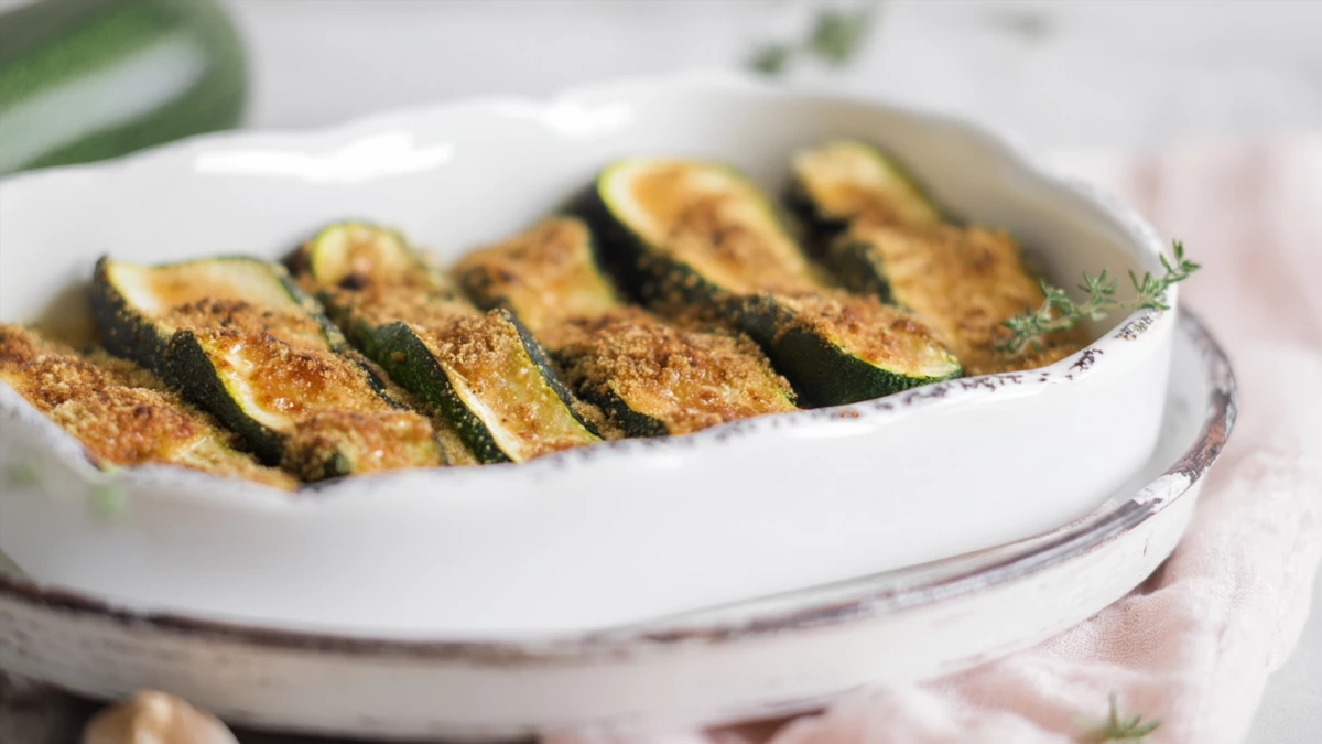 Фото блюда: Запеченные кабачки с кайеном — легкий и пикантный гарнир