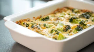 Фото рецепта: Запеканка из дикого риса с брокколи