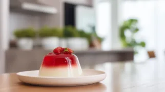 Фото рецепта: Рецепт земляничной панна котты с ягодным желе – как приготовить