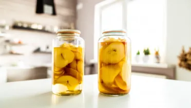 Фото рецепта Айвовый ликёр с медовым ароматом для домашнего стола