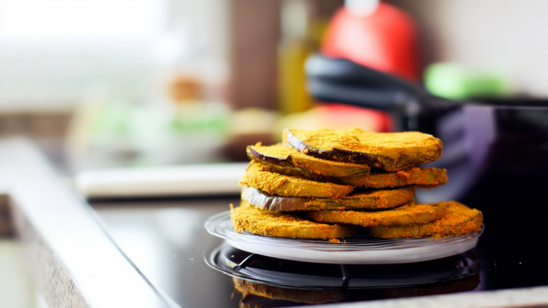 Фото блюда: Хрустящие баджи из баклажанов с яркими специями