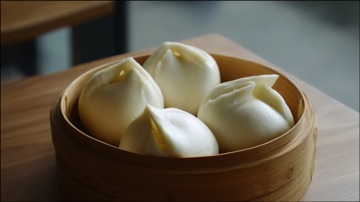 Фото блюда: Бао с курицей в устричном соусе – Нежные паровые булочки