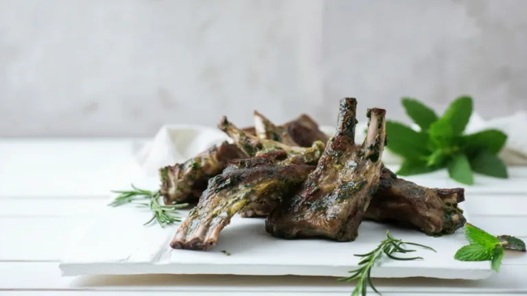 Фото блюда: Сочные бараньи рёбра с мятой и лаймом