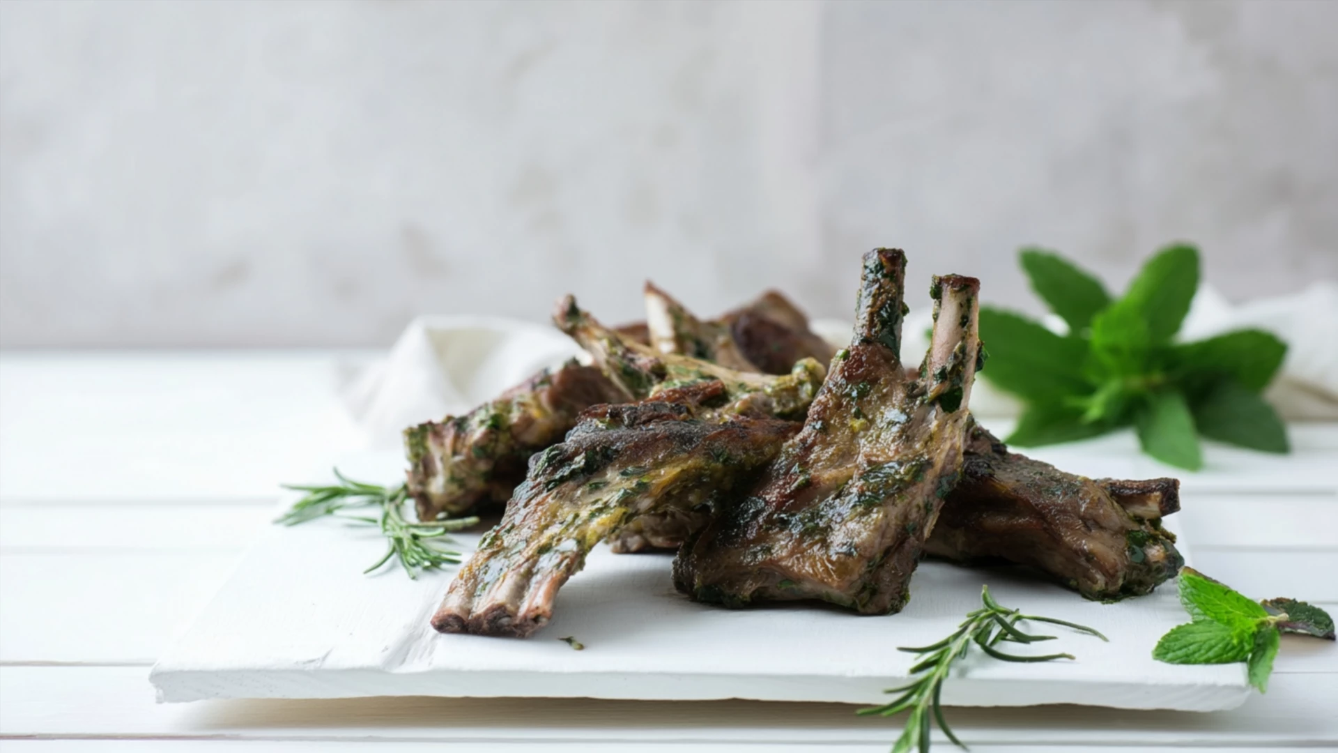 Фото блюда: Сочные бараньи рёбра с мятой и лаймом