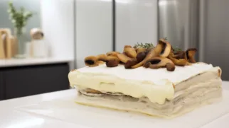 Фото рецепта: Белая лазанья с грибами для нежного ужина