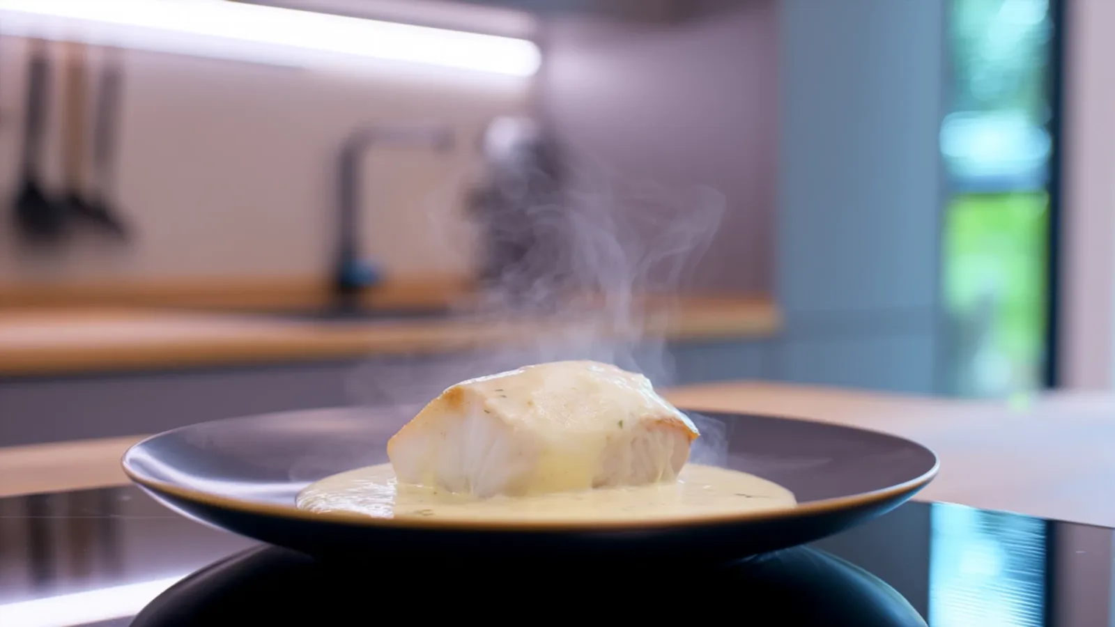 Фото блюда: Белорыбица с сырным соусом