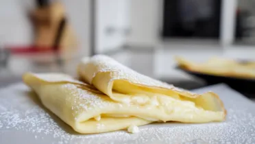 Фото рецепта Нежные блинчики с кремовой начинкой и мягким сливочным вкусом