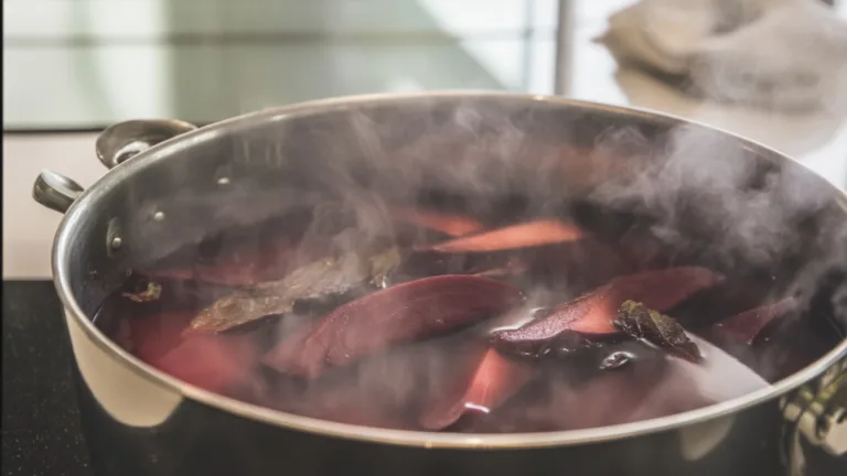 Фото рецепта: Борщ с языком в ярком свекольном бульоне