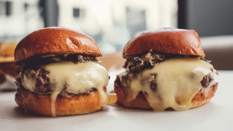 Фото блюда: Сочный бургер с расплавленным Грюйером который хочется повторить