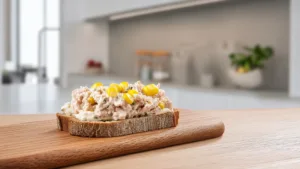 Фото блюда: Бутерброды с тунцом и кукурузой: вкусный и питательный перекус