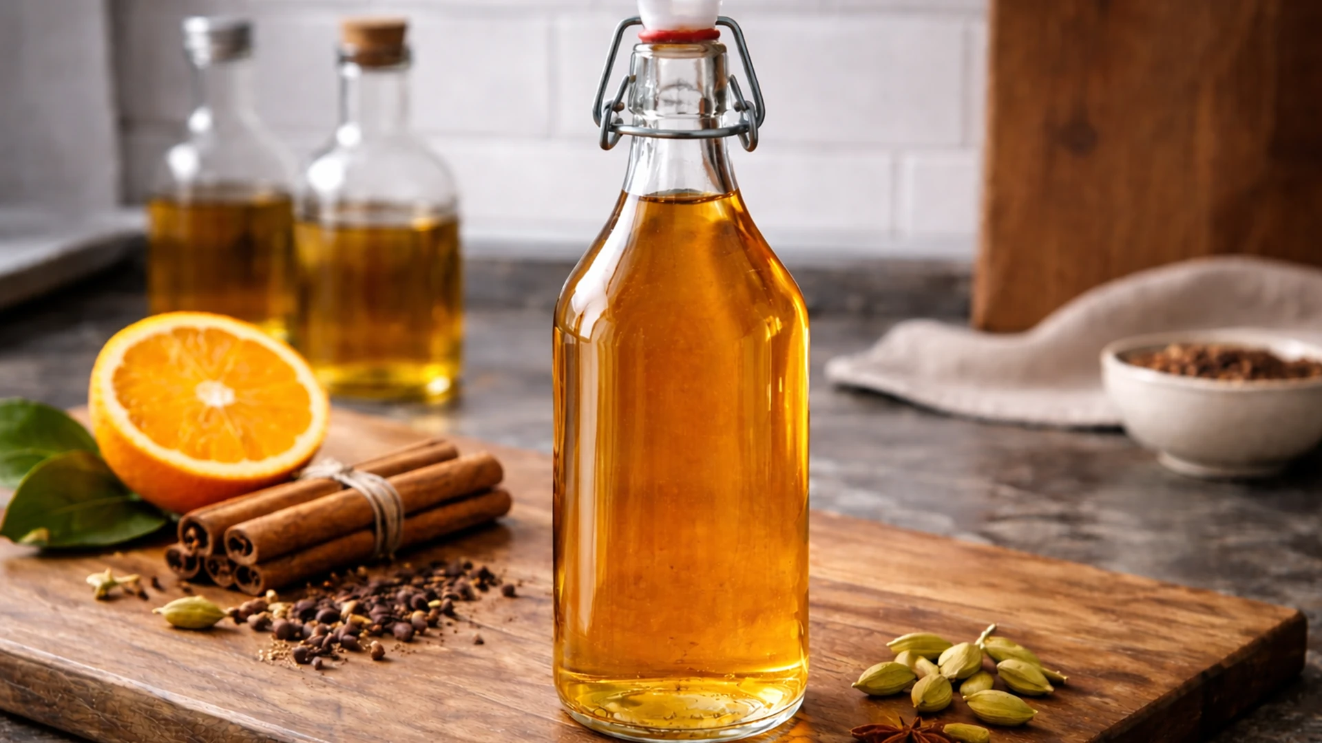 Соединить с сиропом и выдержать