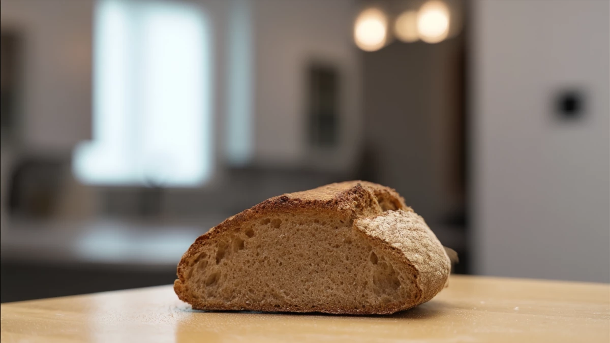 Фото блюда: Домашний хлеб на сыворотке с хрустящей коркой