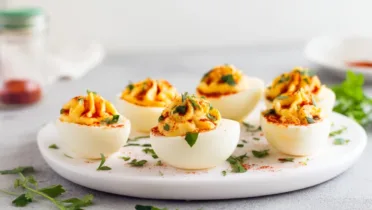 Фото рецепта Фаршированные яйца с сыром: вкусный и легкий рецепт