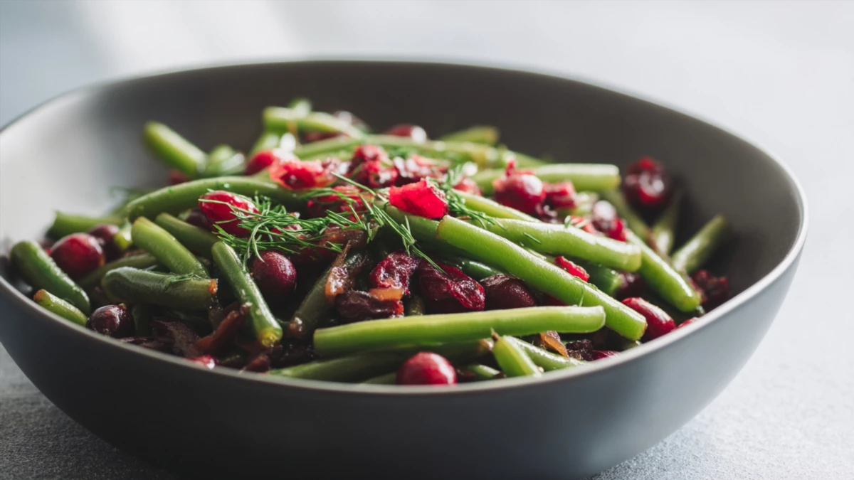 Фото блюда: Фасоль тушеная с клюквой для уютного и сытного ужина