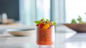 Фото блюда: Холодный гаспачо с каштанами и бархатным томатным вкусом
