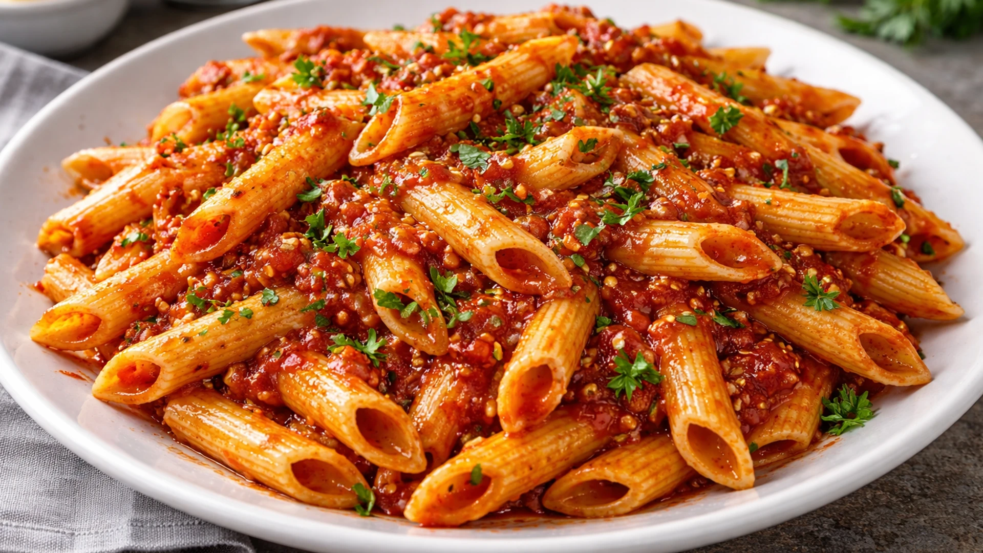 Соединить пасту с соусом