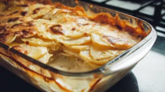 Фото рецепта: Гратен дофинуа – нежное картофельное блюдо с кремовой начинкой