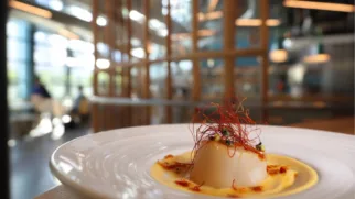 Фото рецепта: Нежные гребешки в кукурузном облаке вкуса