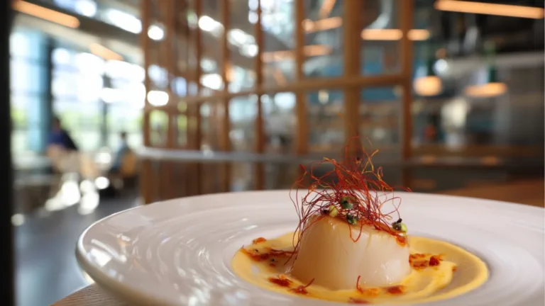 Фото блюда: Нежные гребешки в кукурузном облаке вкуса