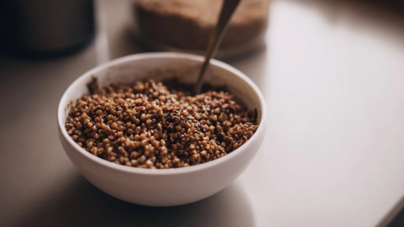 Фото блюда: Гречка с солодовым уксусом: ароматное блюдо с ярким вкусом