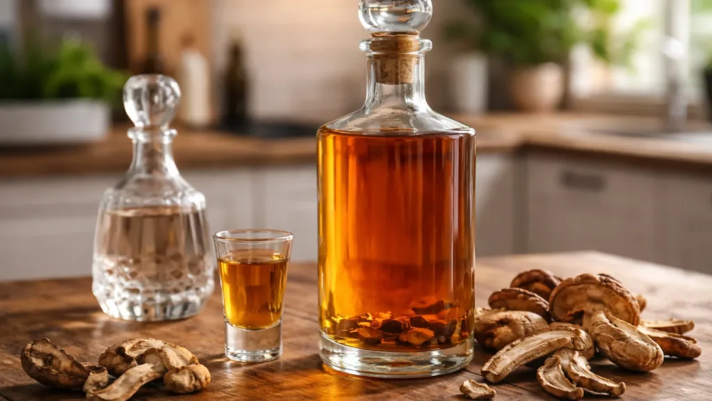 Грибная алкогольная настойка на самогоне