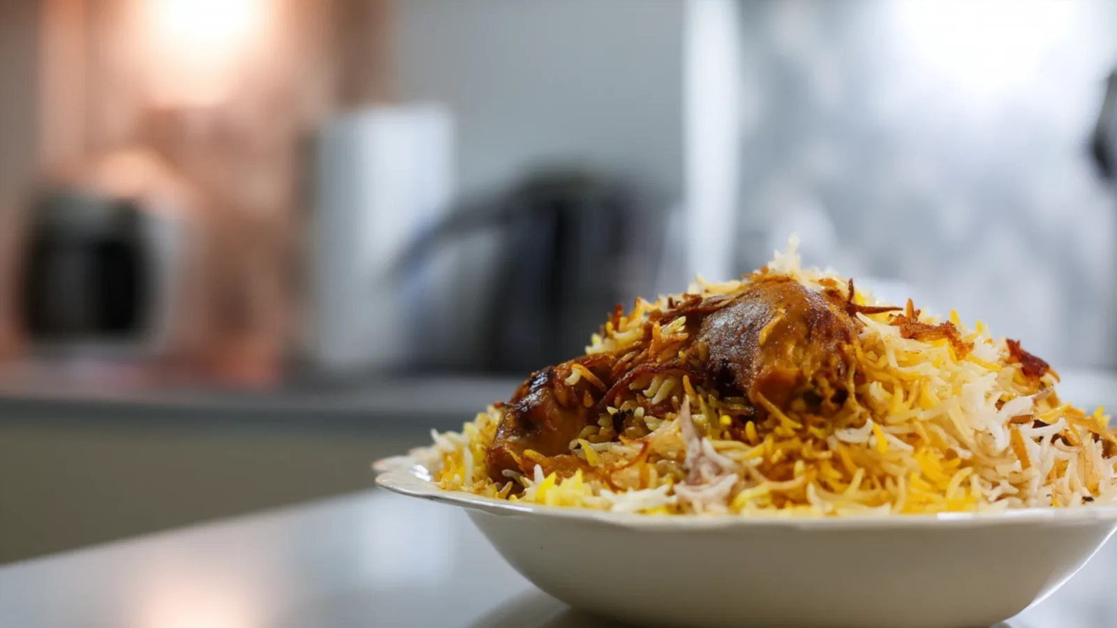 Фото блюда: Индийский бирьяни с курицей с ярким ароматом специй