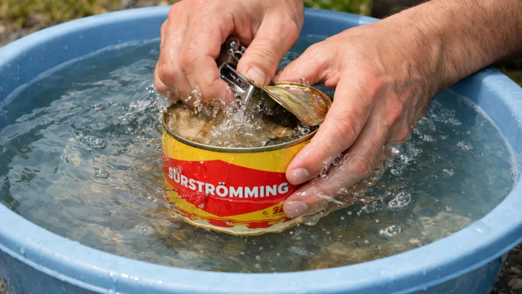 Открытие сюрстрёмминга под водой