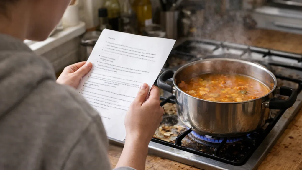 Слепое следование рецепту без дегустации