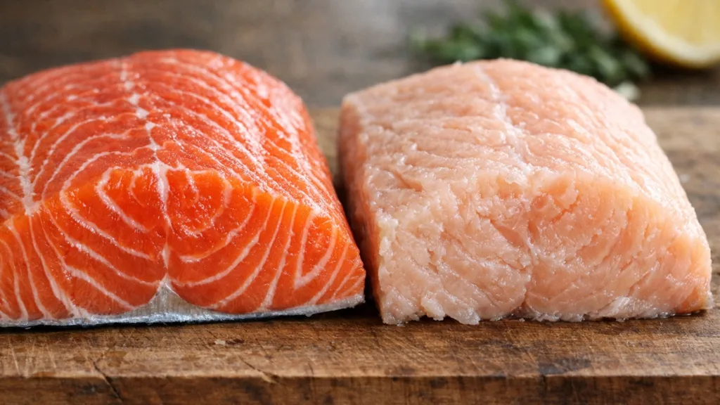 Сравнение плотной и рыхлой красной рыбы