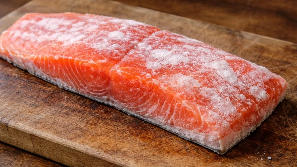 Перемороженное филе красной рыбы