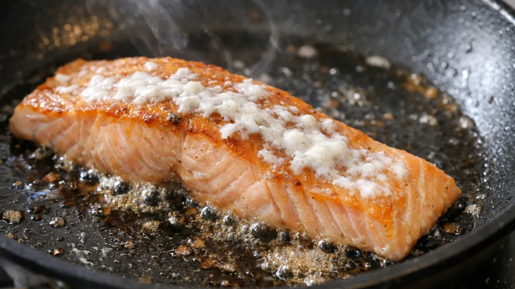 Белый белок на поверхности рыбы