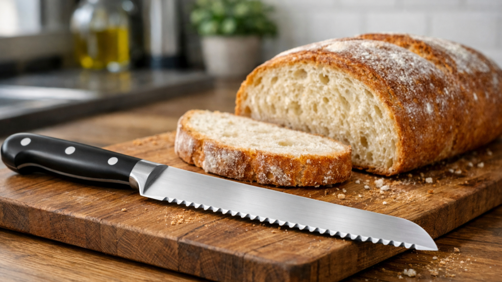 Хлебный нож с зубчатой заточкой