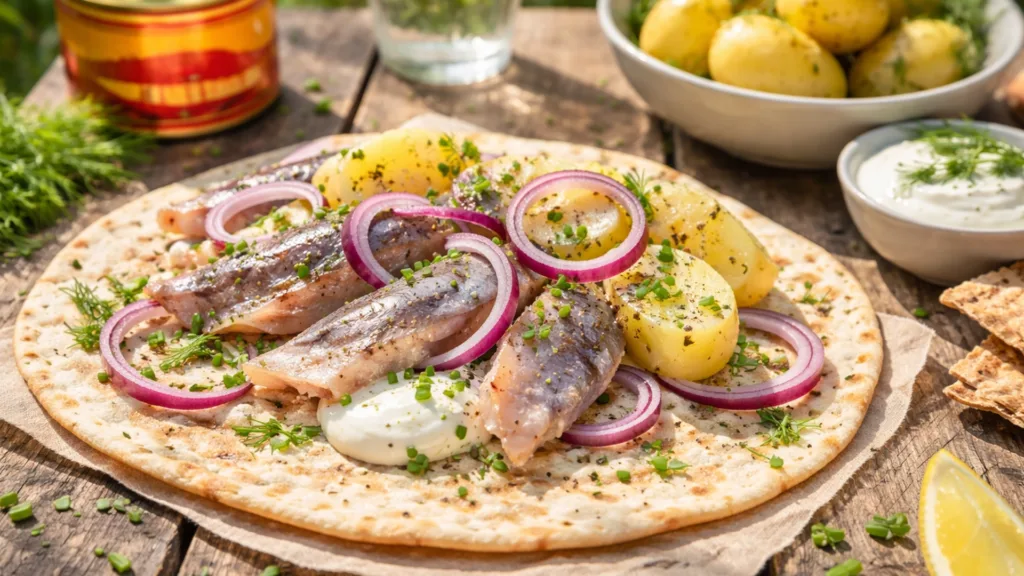 Традиционная подача сюрстрёмминга