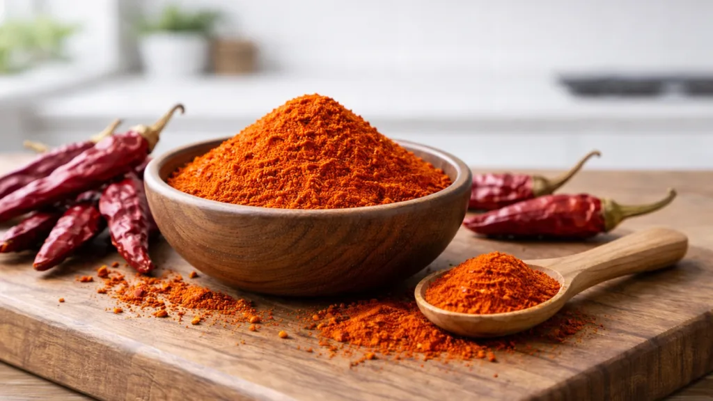 Молотый чили и сушёные перцы