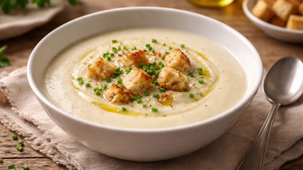 Суповая тарелка с крем супом