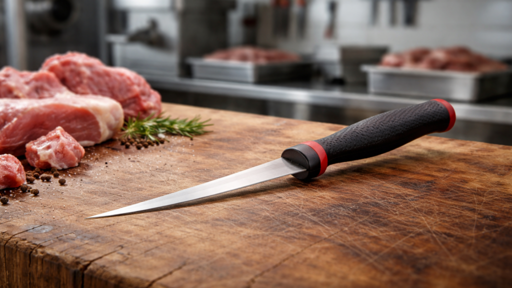 Обвалочный нож с узким гибким клинком