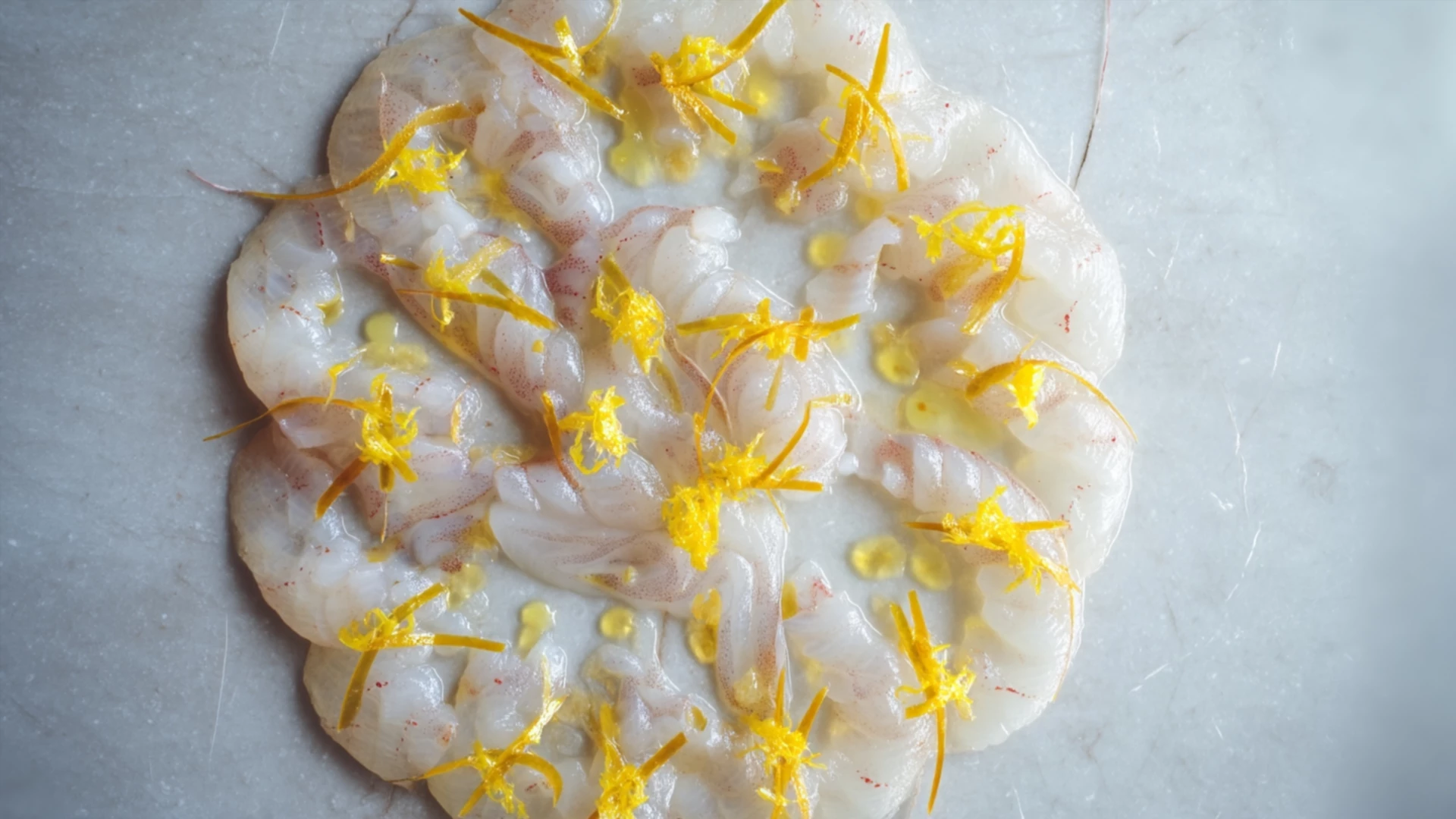 Фото блюда: Карпаччо из лангуста с цитрусовой свежестью