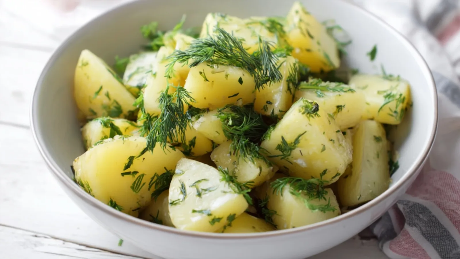 Фото блюда: Картофель с зеленью с ярким ароматом свежего укропа