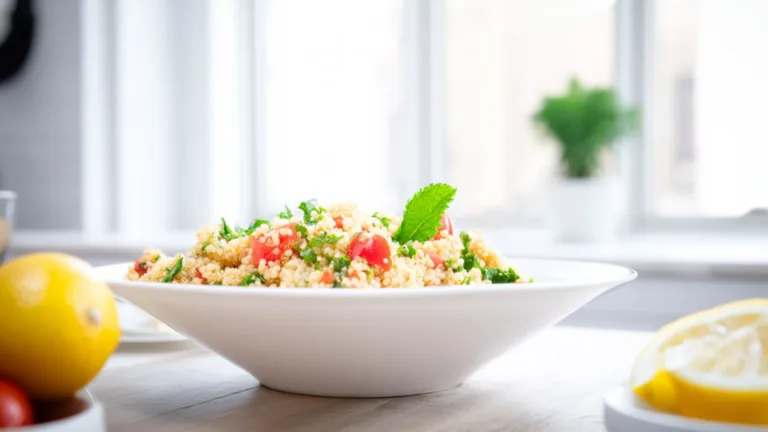 Фото блюда: Киноа табуле — легкий и свежий салат с помидорами и мятой