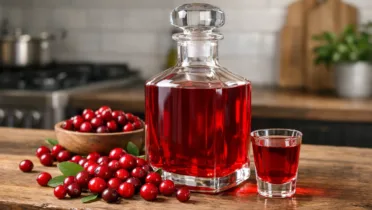 Фото блюда: Домашняя клюквенная настойка с яркой кислинкой и чистым вкусом