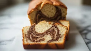 Фото рецепта: Мраморный кофейный кекс – восхитительная выпечка с кофейным узором