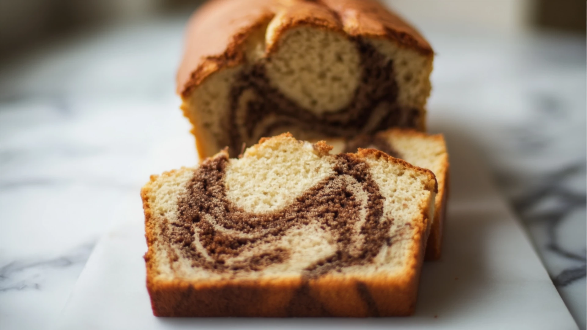 Фото блюда: Мраморный кофейный кекс – восхитительная выпечка с кофейным узором