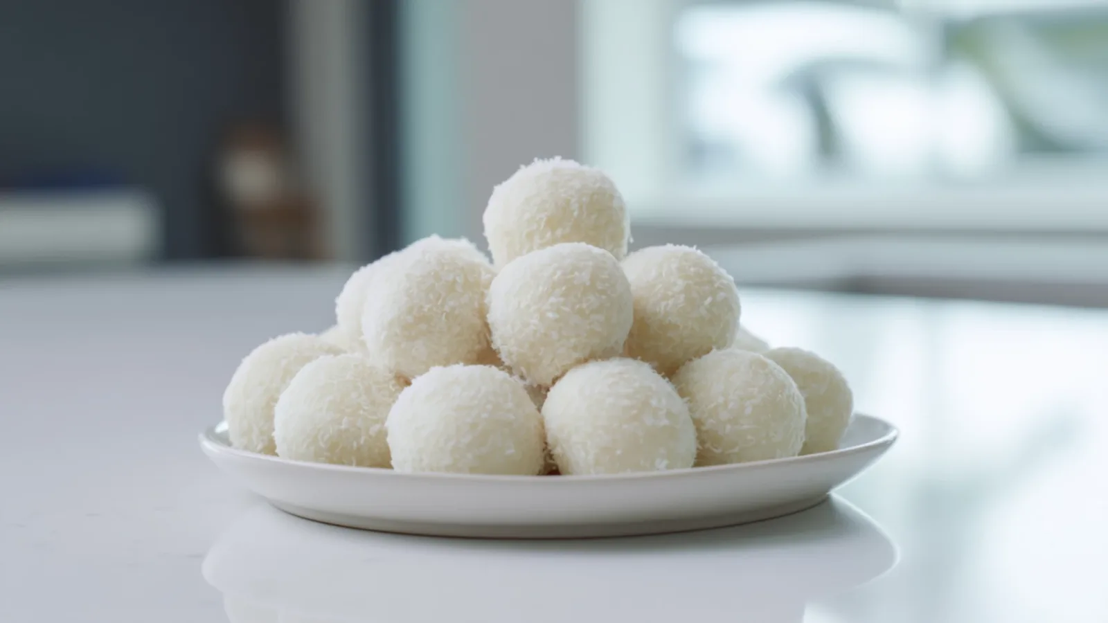 Фото блюда: Кокосовые конфеты с какао маслом – Вкусное лакомство с белым покрытием