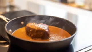 Фото рецепта: Корейка говяжья в сливочном соусе