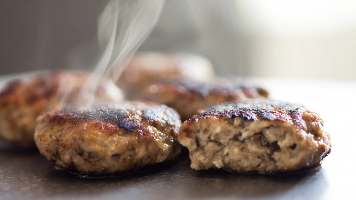 Фото блюда: Котлеты из индейки с копченым сыром