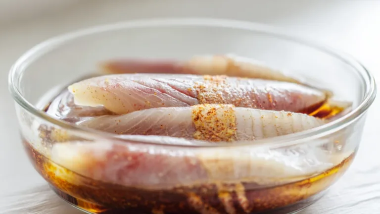 Фото блюда: Интересная маринованная краснопёрка: классика вкусного закусочного блюда