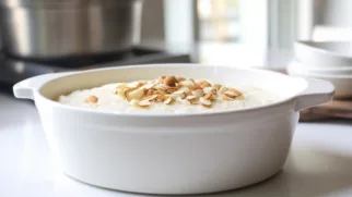 Фото рецепта: Кукурузная каша с миндалем для уютного завтрака